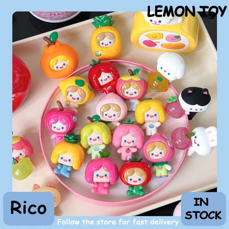 

Новая подлинная Rico Happy Friends With Me Fruit Series слепая коробка мини-фигурка Коллекционные настольные украшения в качестве отличного подарка