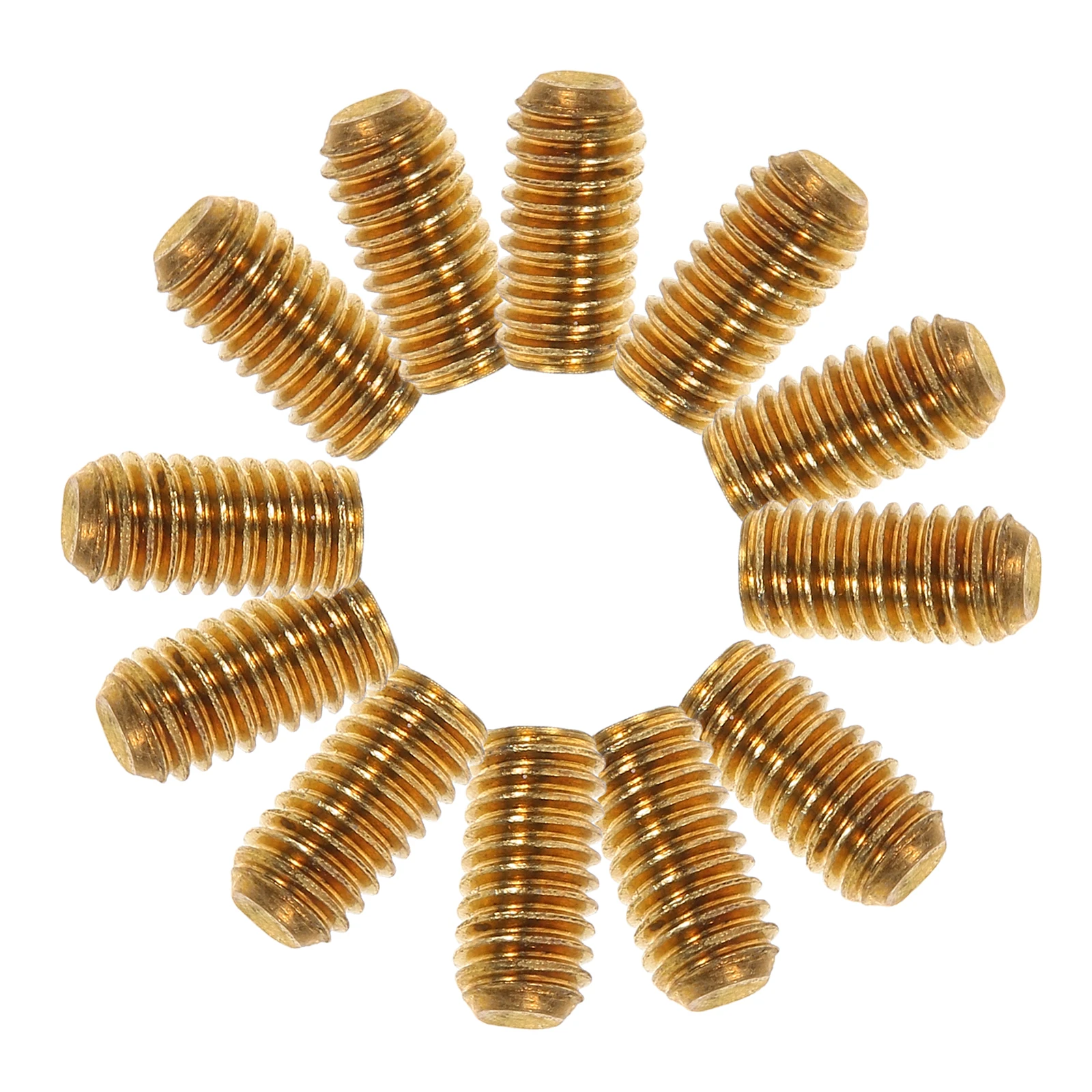 

12 Pcs Guitar Adjustment Screw Tremolo Bridge Screws Electric Saddles Metal Component Golden Replacement