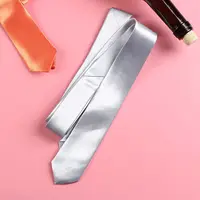 Fashion Casual Slim Plain Mens Solid Skinny Neck Party wedding Tie Silk Necktie 4