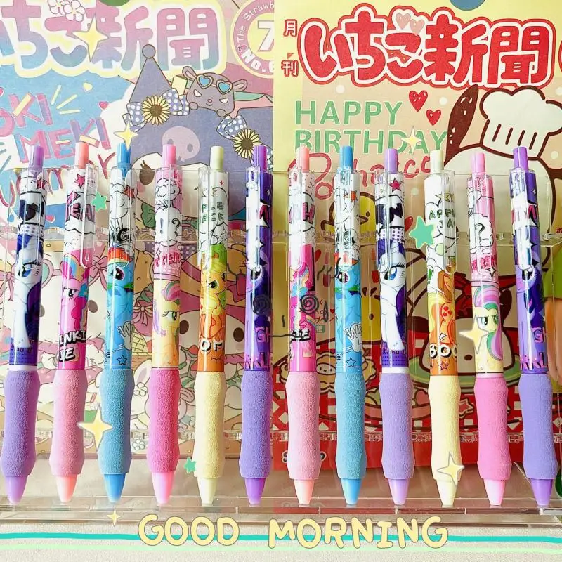 My Little Pony Co-Branded 6Pcs Box of Ballpoint Pens Gel Pens Cartoon Stationery Office Study Supplie High-Quality Writing Pens