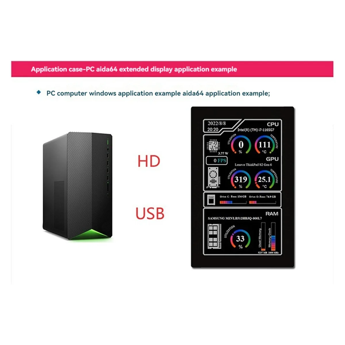 AT42 For 5 Display 5 Inch Capacitive Touch Screen -Compatible for 4B/3B/ LCD Display