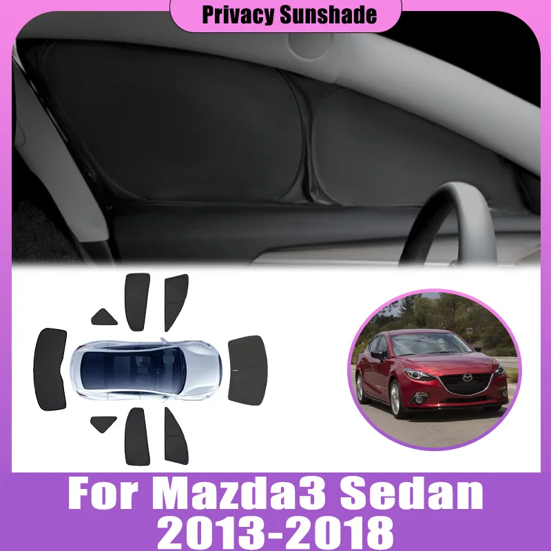 

Privacy Sunshades For Mazda 3 Mazda3 Sedan Axela 2013-2018 BM BN Coverage Anti-UV Sunroof Window Foldable Visor Car Accessories