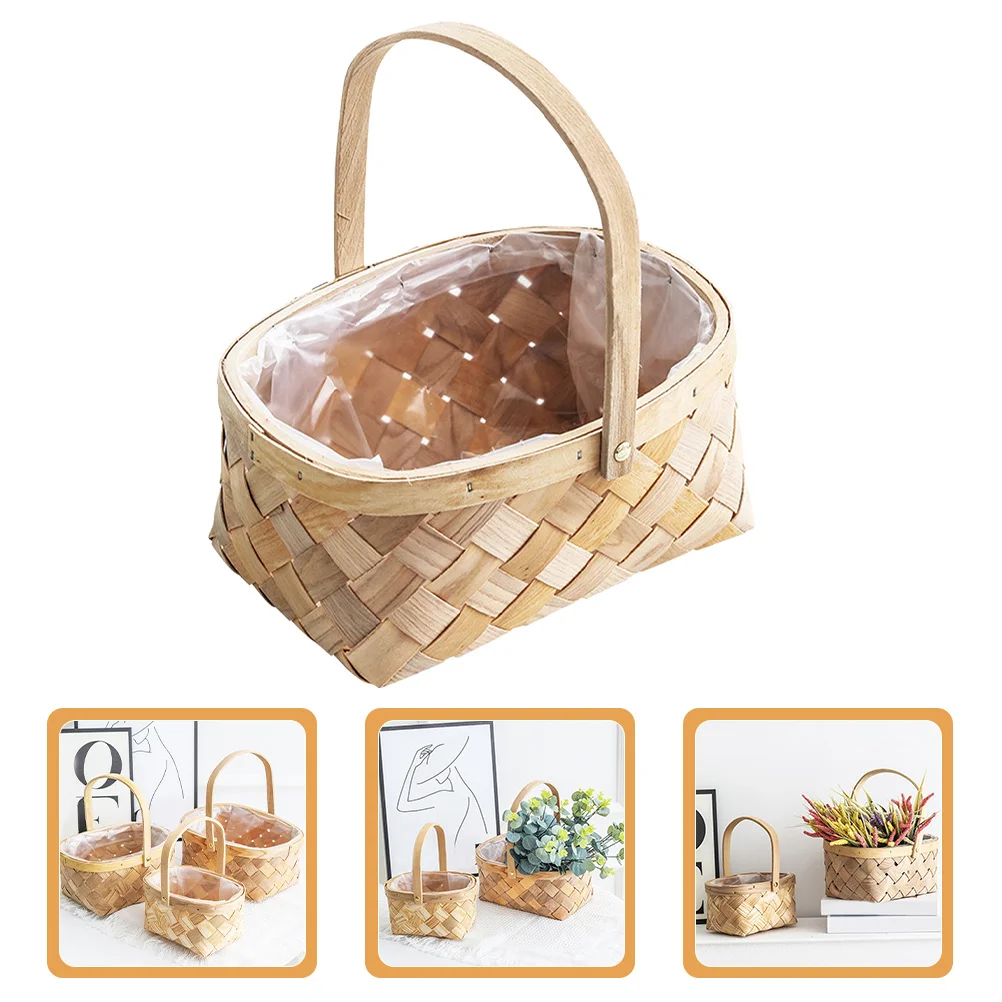 

Handwoven Woven Plant Basket Decorative Flower Planter Pot Container Indoor Outdoor Storage Organizer Garden Woven Flower Basket