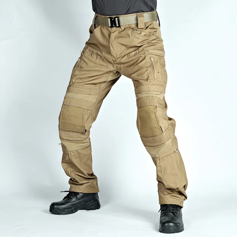 

Men Military Tactical Cargo Pants Training Combat Trousers Multi Pockets Wear-Resistant Men Pants Outdoor Hiking Pants