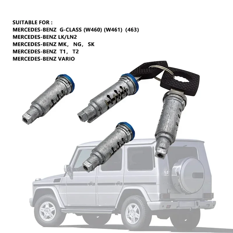 Door Handle Repair Kit Suitable for Mercedes G-CLASS (W460) (W461)(463) T1 VARIO Door Handle 4 Lock Cylinders + 2 Keys