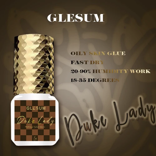 Imagen 2 del producto Glesum nuevo estilo Super calidad 0,5 s seco Duke Lady pegamento sin látex y baja irritación piel grasa extensión de pestañas adhesivo de maquillaje