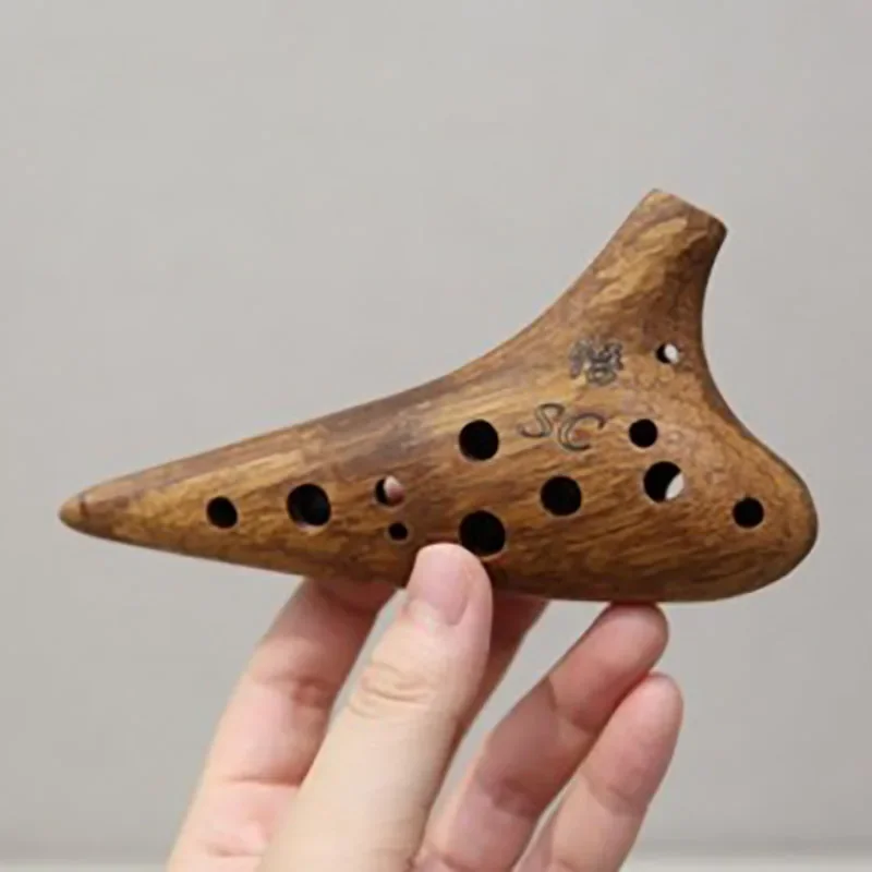 Solid Wood Ocarina 12 Holes Ocarinas Nordic Instruments Legend Ocarina Flute Professional Musical Instruments Offers Accessories