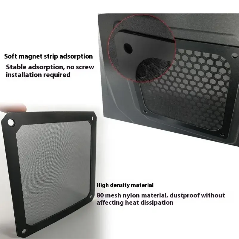 

1/4Pcs Computer Chassis Net Guard With Hole 8/9/12/14cm PC Chassis Cooling Fan Dust Filter Magnet Dustproof Mesh Cover