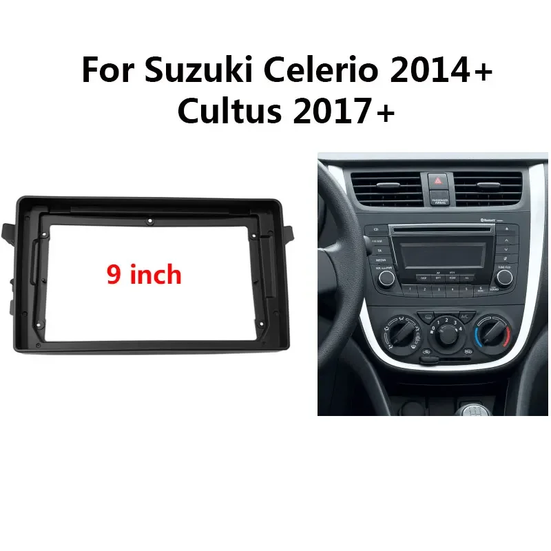 Car Radio Fascia For SUZUKI Celerio/Cultus Auto Stereo CD/DVD Player Dash Panel Frame Kit Mount Trim Bezel Faceplate