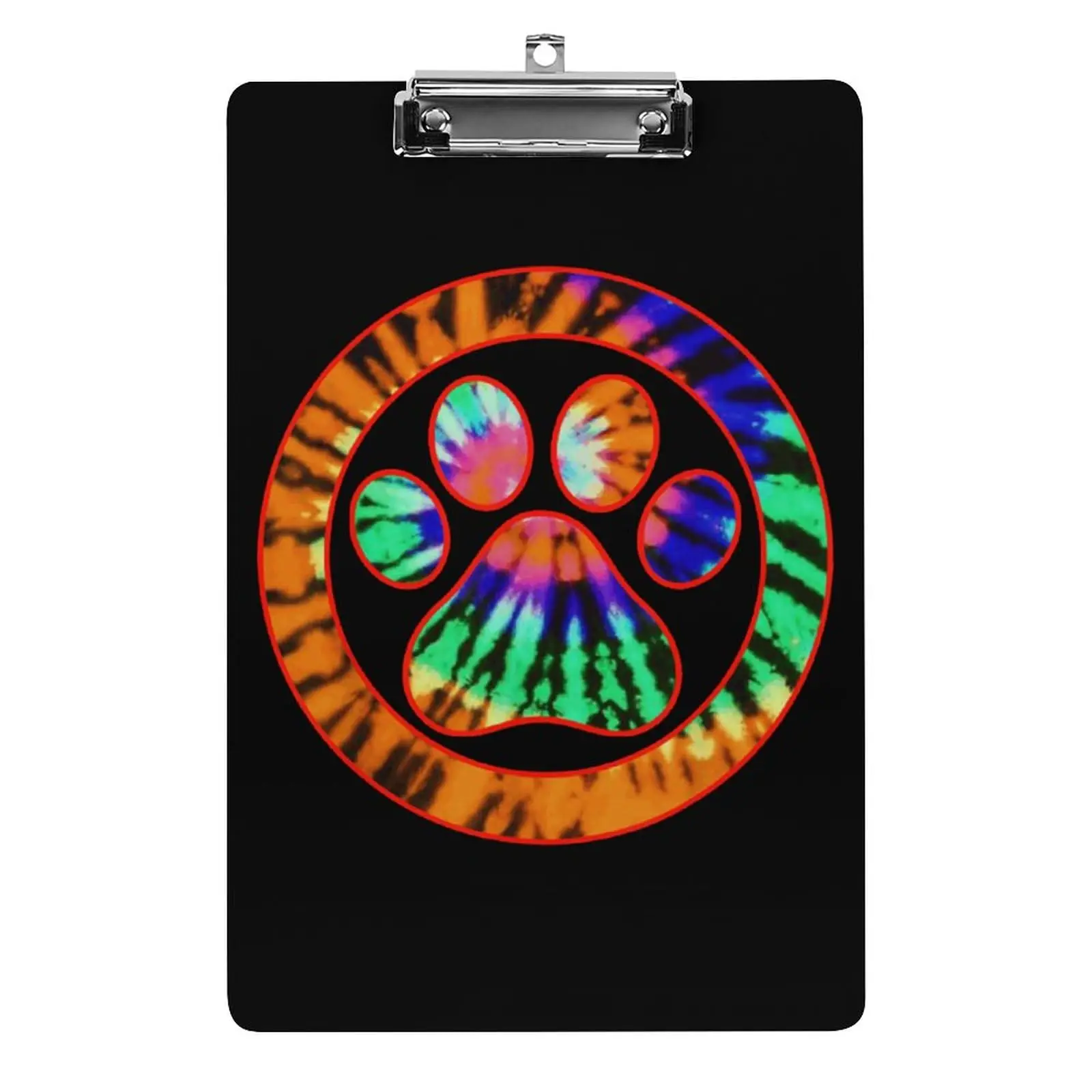 Plastic Clipboard A4 Letter Size Tie Dye Watercolor Clipboards for Student Teacher School Classroom Office Acrylic ClipBoards