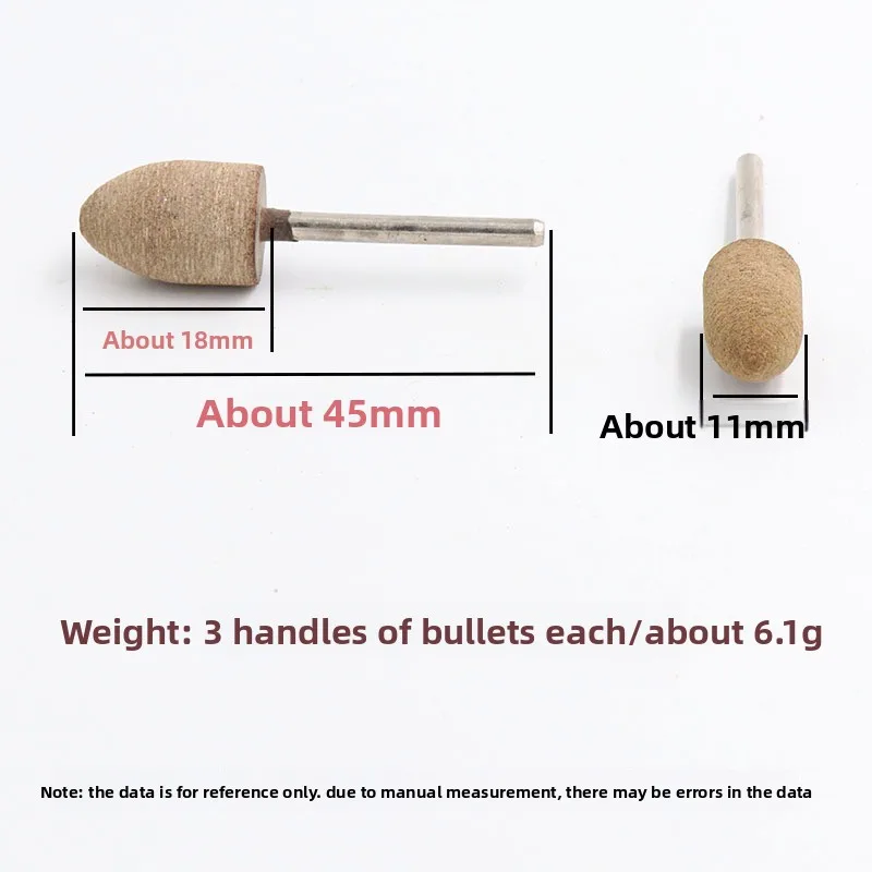 2.35/3mm 4-12mm Leather Polishing Grinding Head Rust Removal Cylindrical T-Shaped Conical Pear-Shaped Mold Grinding Needle