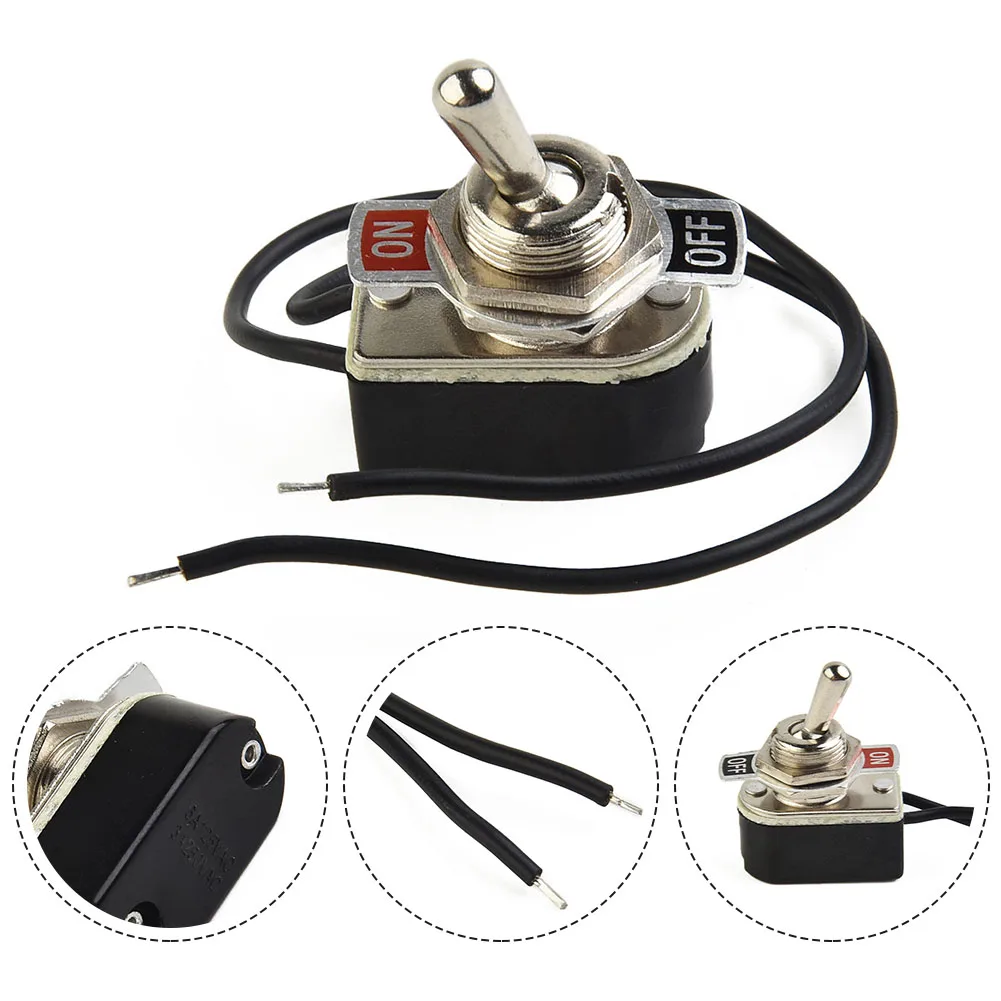 1PCS 2 Foot ON/OFF Prewired Rocker  For Toggle Switch SPST 6A/125V With Wire Switch