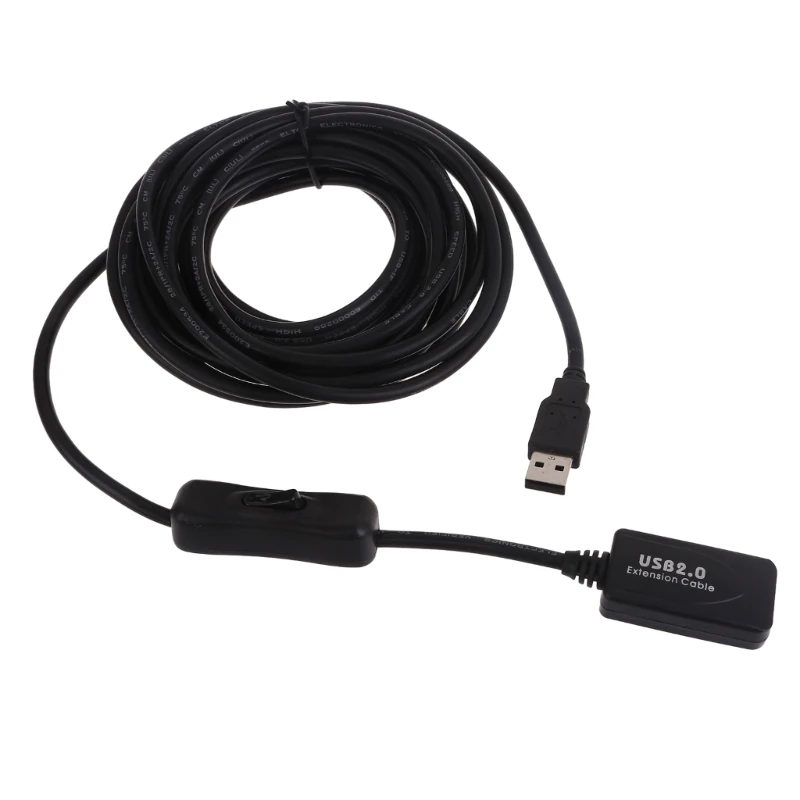 USB 2.0 延長ケーブル 5 メートル USB オスメスデータケーブル信号アンプ拡張