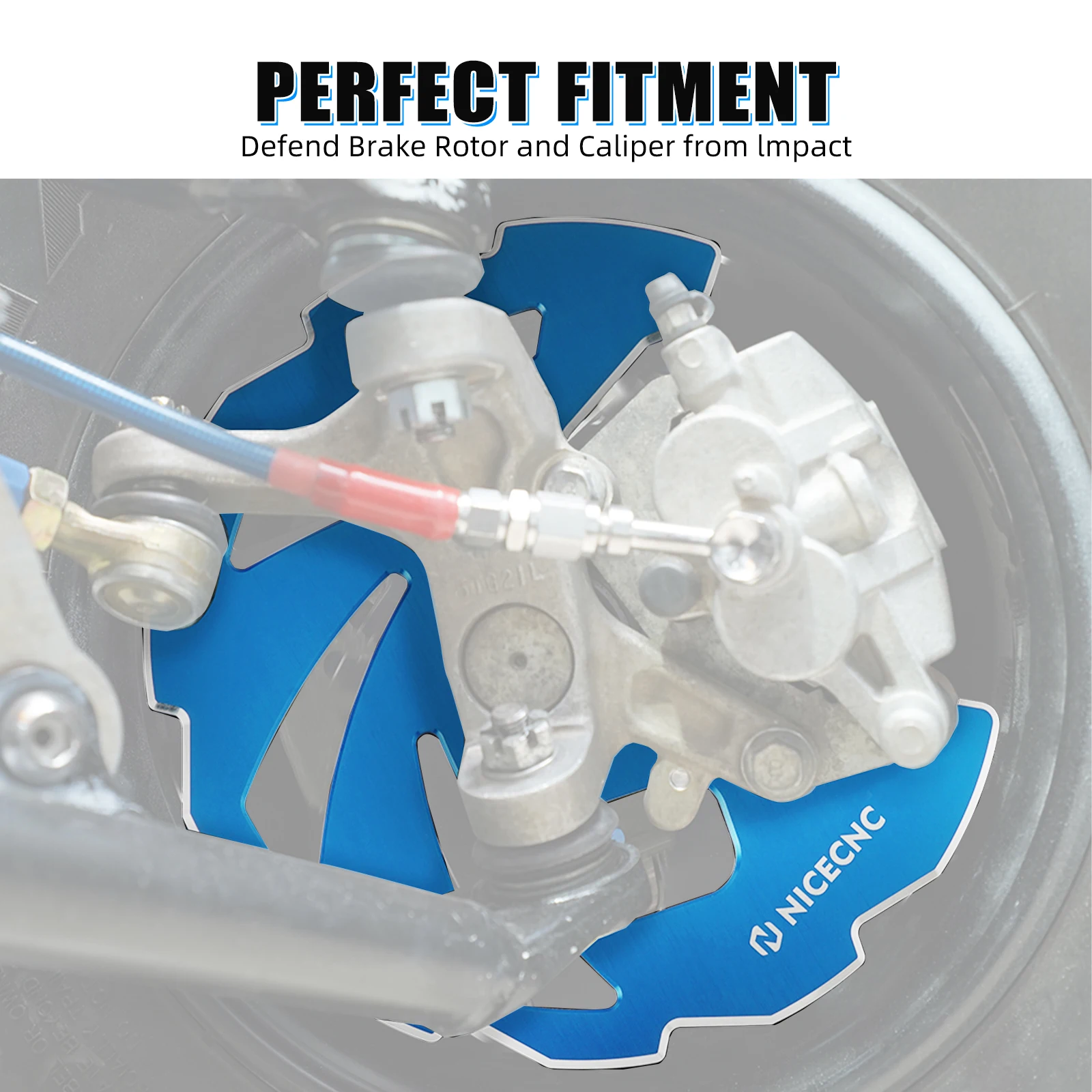 NICECNC Vordere Bremsscheibenabdeckung für Yamaha RAPTOR 700 700R YFZ450 YFZ450R 2006-2026 ATV-Zubehör 5TG-2514A-00-00 – Detail 5