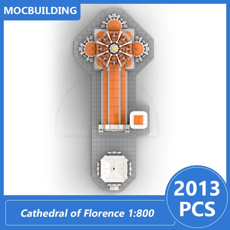 Kathedraal van Florence 1:800 Schaalmodel MOC Bouwstenen DIY Monteren Bakstenen Architectuur Display Collectie Kerstmis 2113PCS