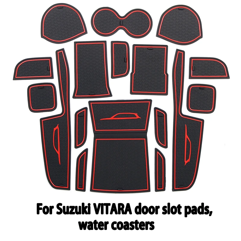 Suitable for Suzuki VITARA door slot pads, water coasters, interior modifications, storage slots, anti-slip mats, dust pads