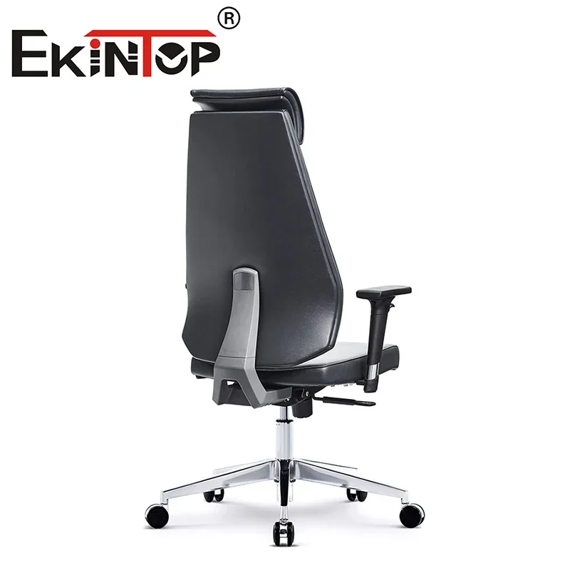 Kursi kantor balap hitam mewah nyaman, kursi kantor ergonomis kulit eksekutif pas