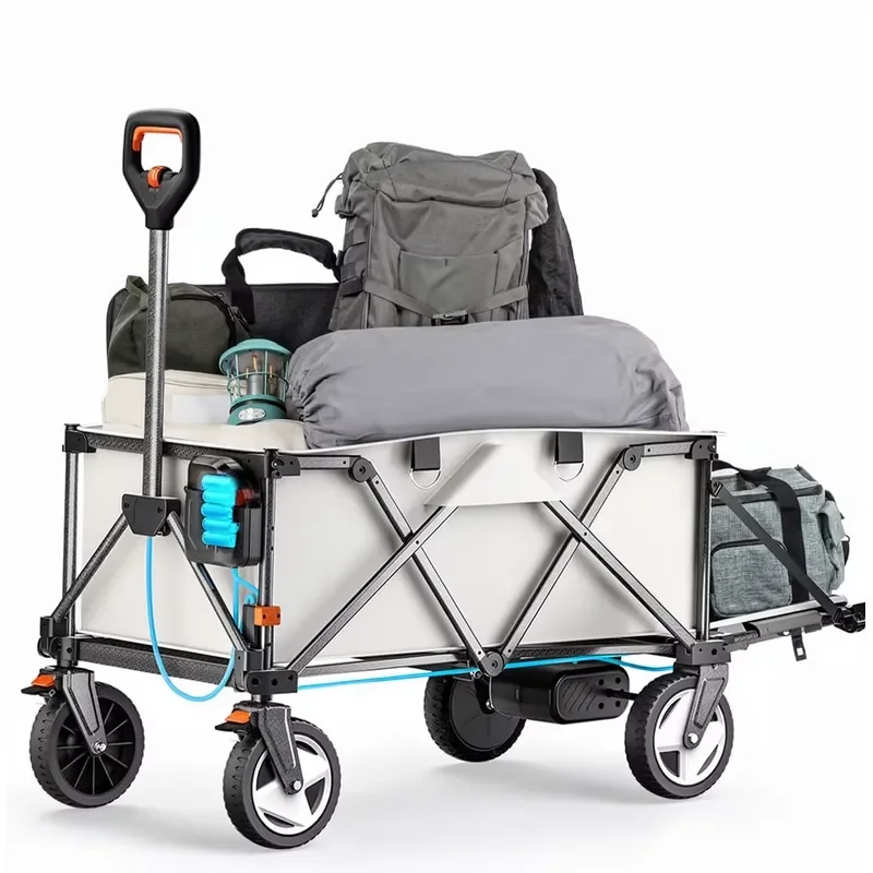 for Litheli Electric Iron Carry Wagon 200L Large Capacity 60kg Load Self-Propelled Folding Cart with Brake for Hill Transport