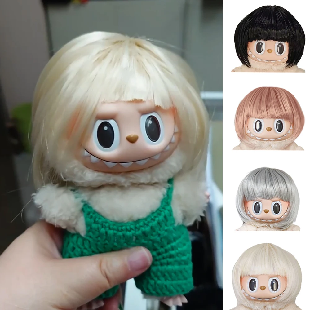 Cute for labubu Pendant First Generation Second Generation Third Generation Pendant Wig Bobo Head Dolls Accessories Hat Doll Gif