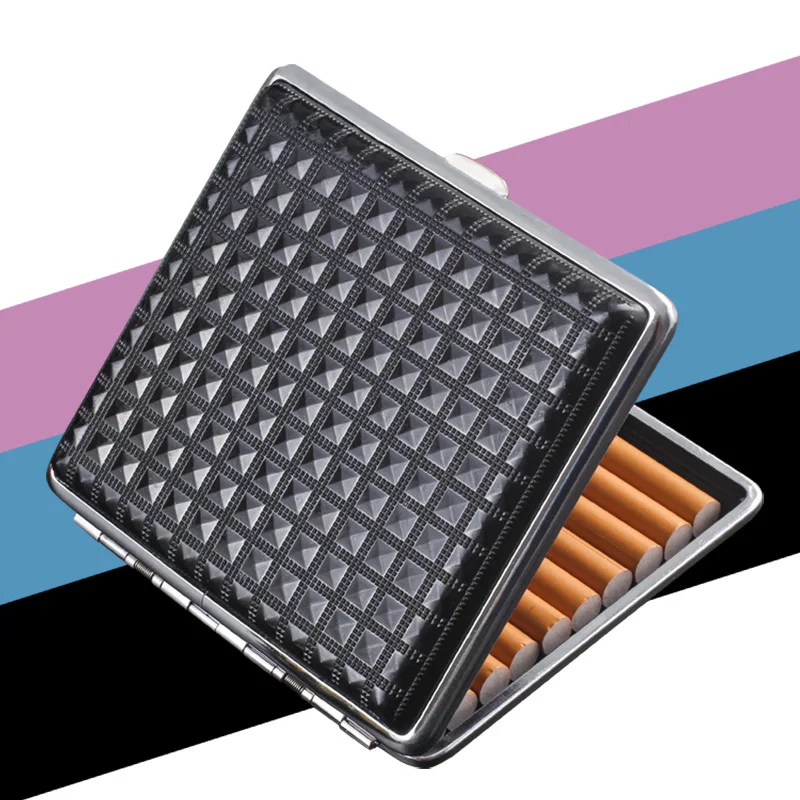 Anti Pressure and Moisture-proof Square Plastic Cigarette Box, 20 Pack, Portable, Fashionable and Personalized Cigarette Holder