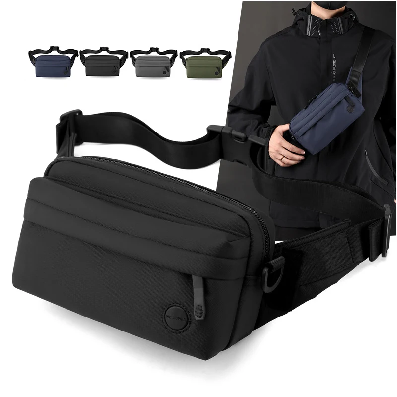 Fashion Solid Color Men's Waist Bags 2023 Travel Storage Fanny Packs High Quality Nylon Unisex Chest Pack Sport Business Pocket