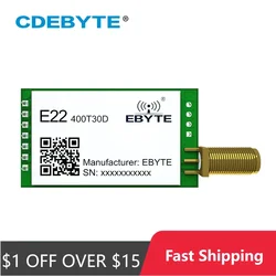 Модуль LoRa CDEBYTE E22-400T30D 433 МГц 30 дБм 8 км SMA-K Антенна DIP TTL 3,3 В-5 В LoRa UART Беспроводной модуль приемопередатчик