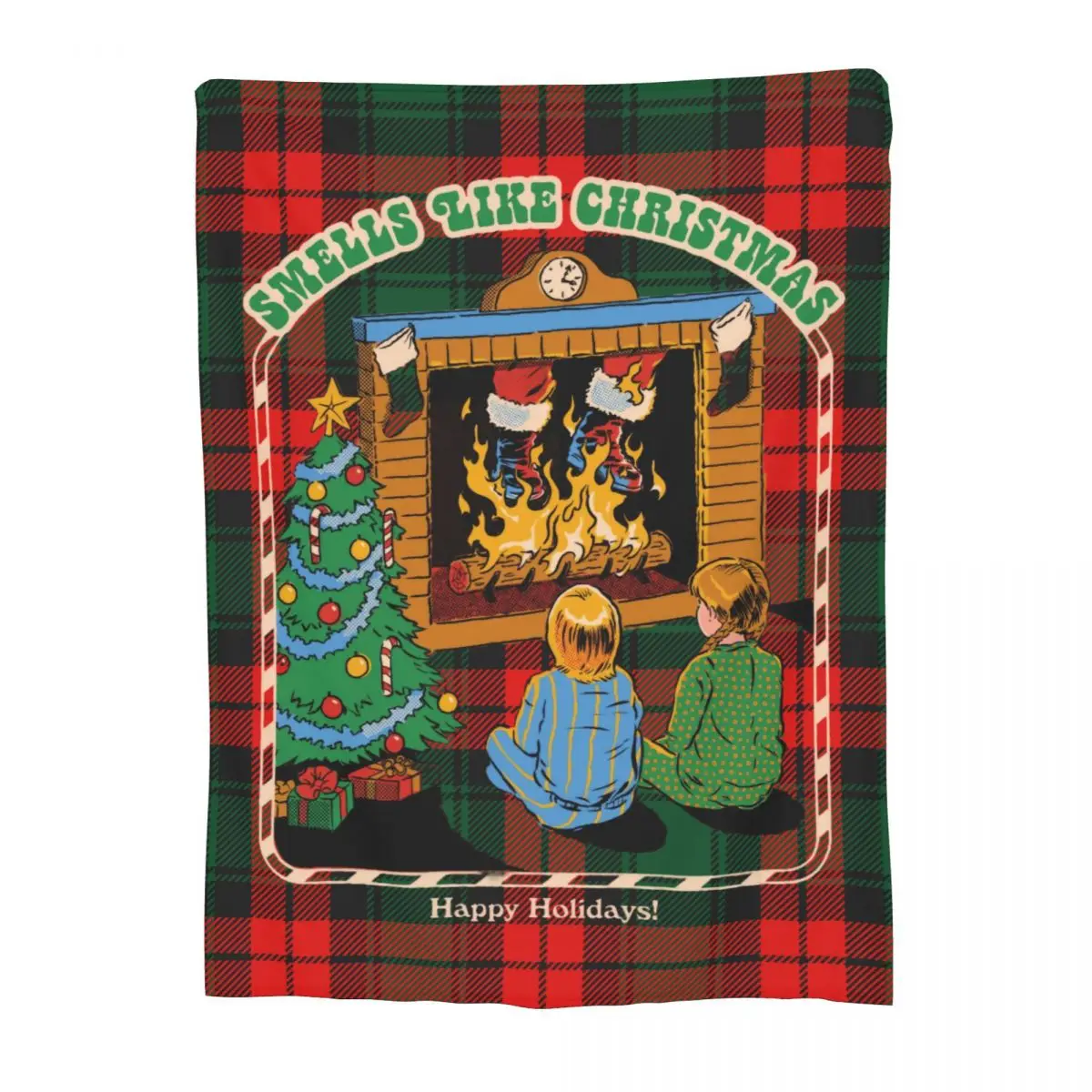 Christmas Joke Chestnuts Roasting Blankets Flannel Textile Decor Black Humor Cozy Lightweight Thin Throw Blankets for Bed