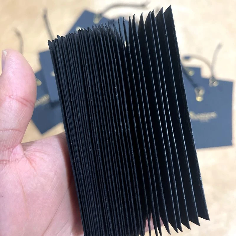 50pcs Clothing Tags Customized High-grade Black Special Embossed Paper Card Printing Design Logo Clothes Women\'s Hanging Labels