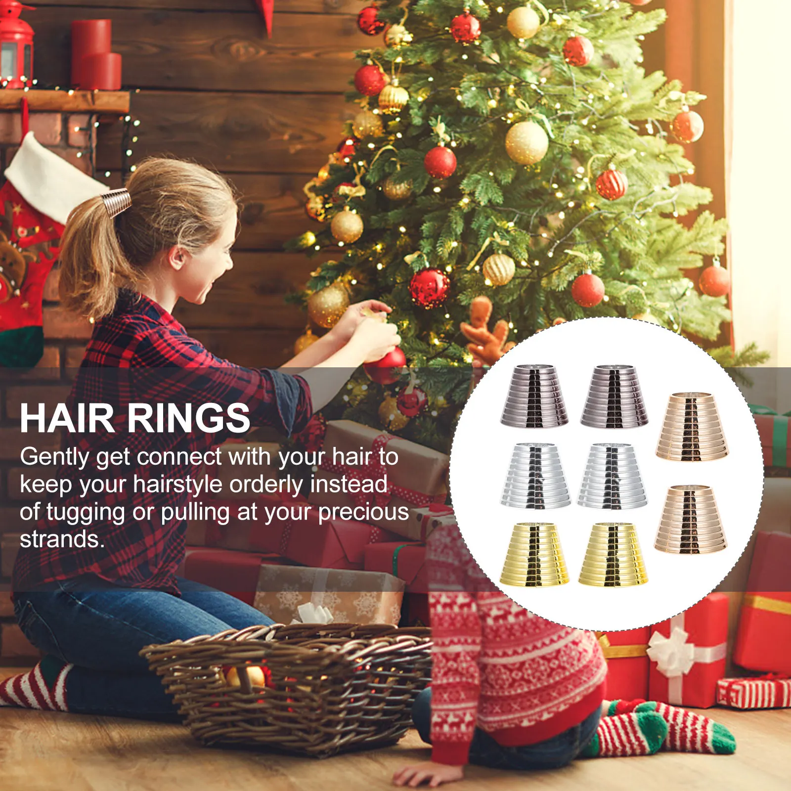 

8 шт. пряжки, женские зажимы для манжет, сильная фиксация, мягкие, не повреждающие, удобные ленты для всех типов, ежедневные упражнения, украшение для волос