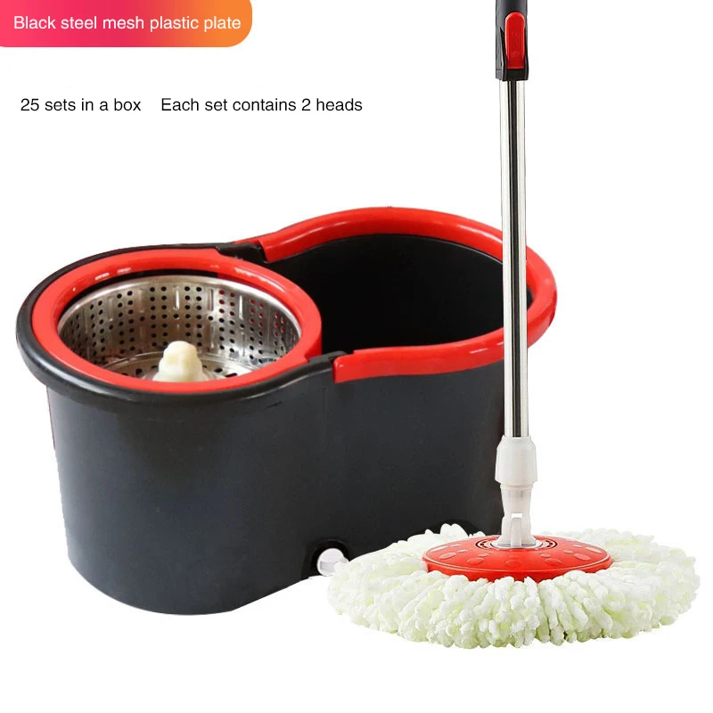 

2024 new Automatic Spin Mop Hand Free Household Wooden Floor Cleaning Microfiber Pads Floor Mop with Bucket Magic Mop