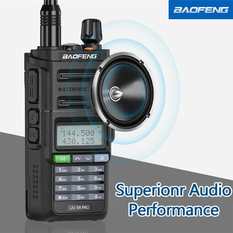 Baofeng UV-9R PRO V2 جهاز اتصال لاسلكي مقاوم للماء TYPE-C سفينة مدنية عالية الطاقة جهاز مزدوج النطاق جهاز لاسلكي خارجي احترافي