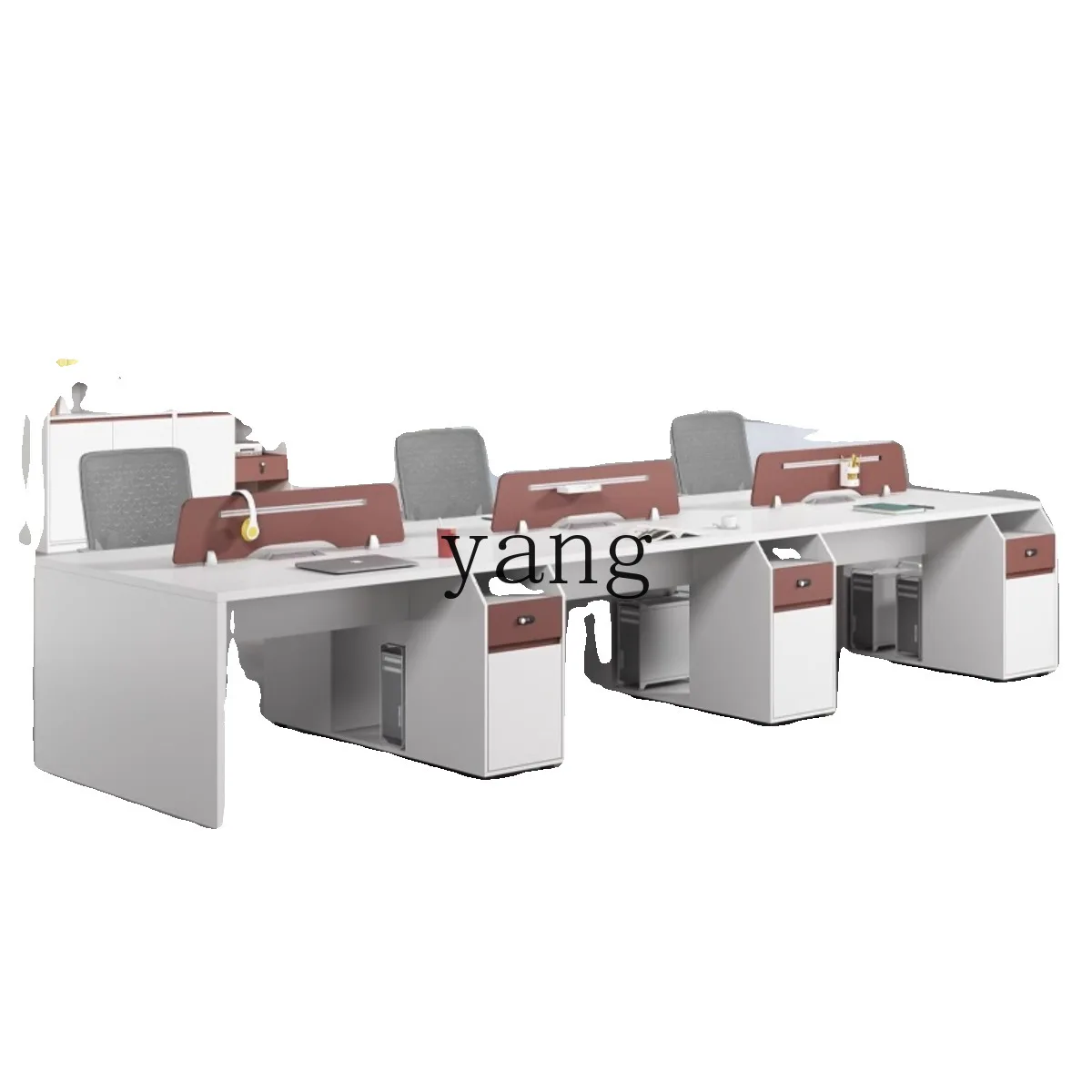 LH desk simple modern staff table and chair combination screen station card seat table