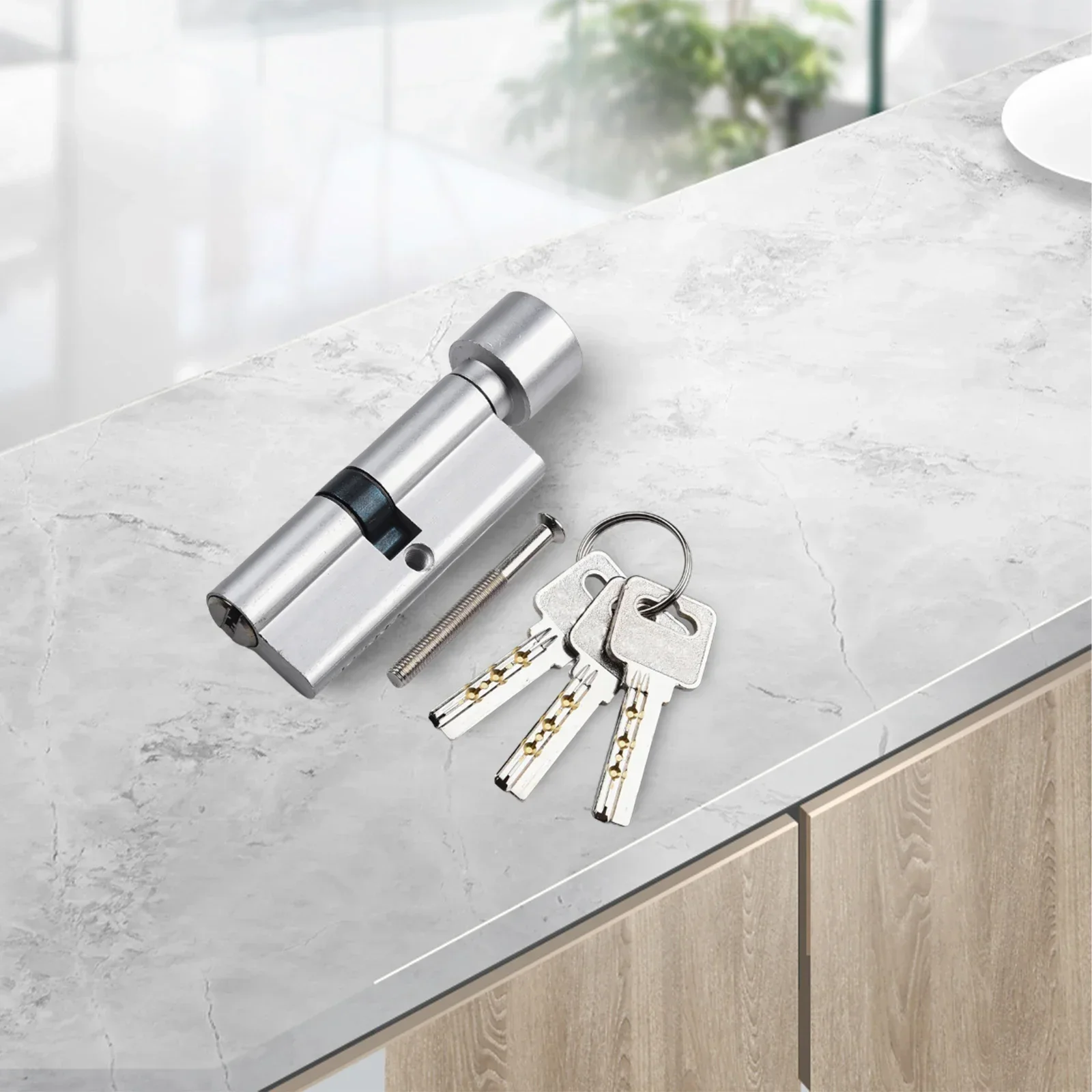 70mm Aluminum Lock Cylinder Anti-Theft Door Lock Core With 3 Keys  Security Interior Bedroom Handle Lock Core Hardware