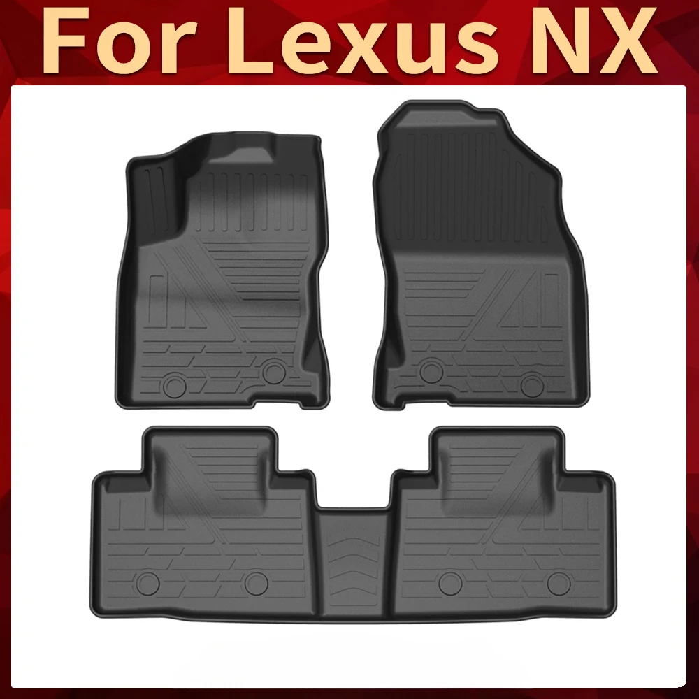 Автомобильные напольные коврики для Lexus NX AZ10 2015-2020, всесезонные коврики из ТПЭ без запаха, водонепроницаемые коврики для подноса, аксессуары для интерьера