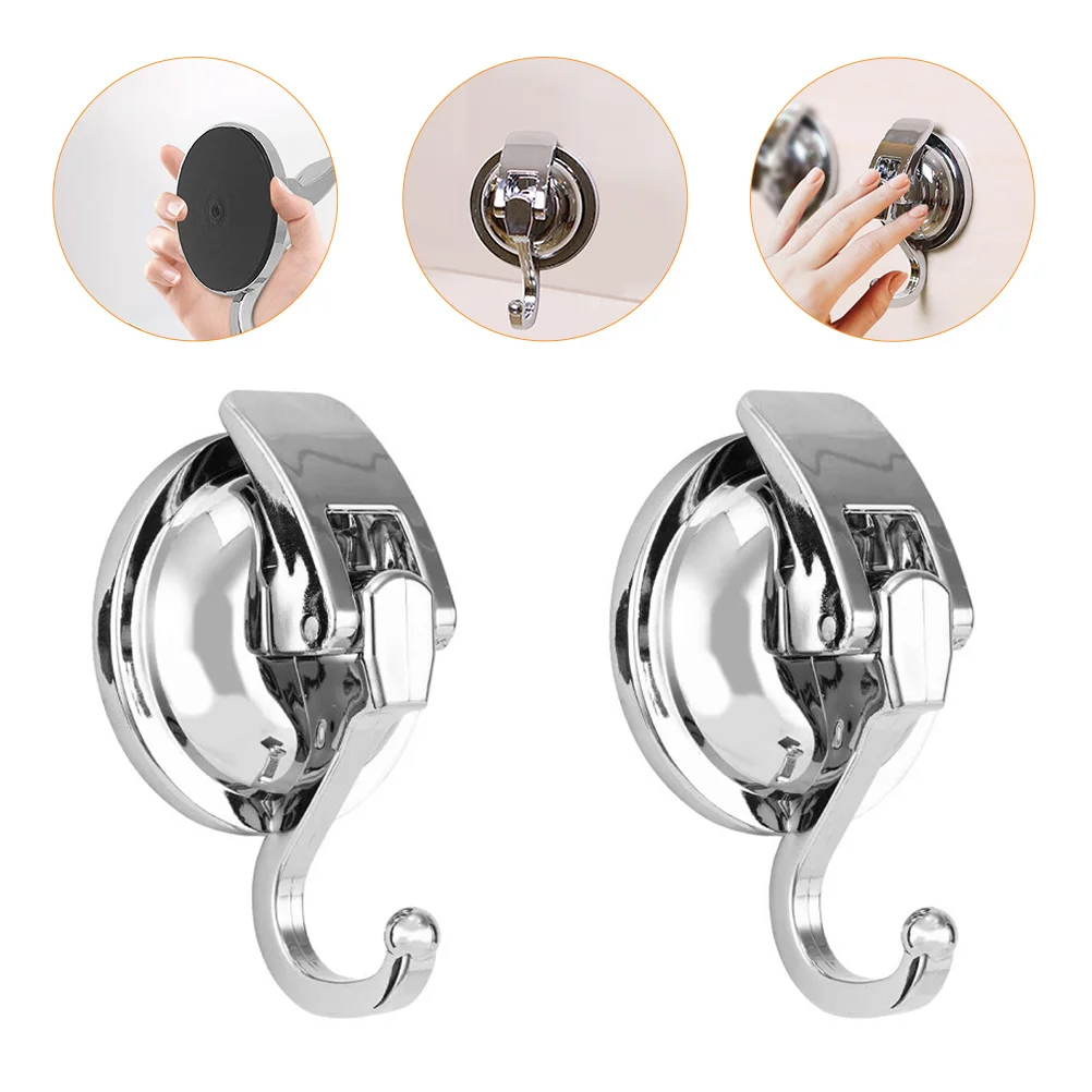 

2 Pcs Suction Cup Hook Punch-free Hooks Coat Wall Traceless Clothes Racks Hanger Mounted Tpu Hanging for Coats