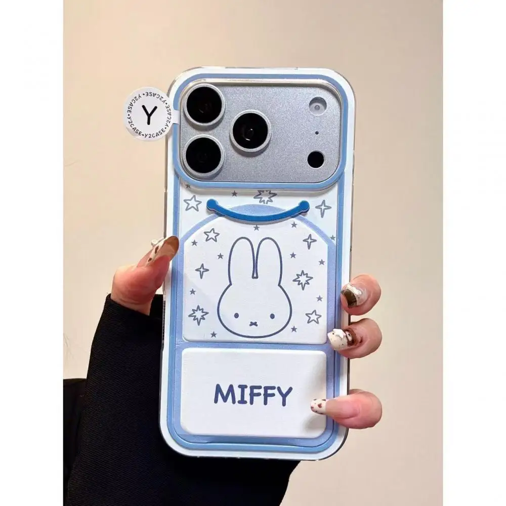 

Blue White Miffy Phone Case Star Pattern Clear Cover for Iphone Protective Case Cute Kawaii Back Shell Fashion for Iphone