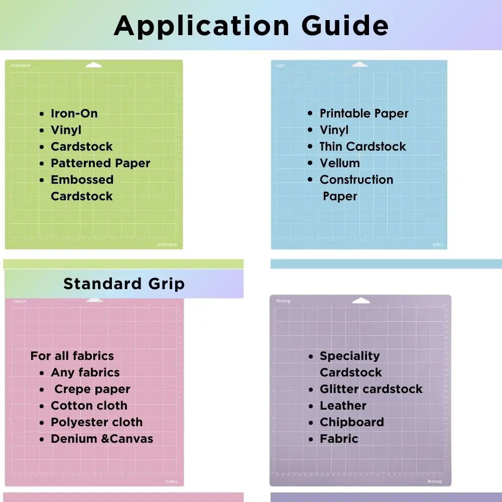 Almohadilla de corte para Maker 3/ Maker/ Explore 3 (12*12 pulgadas) - Juego de almohadillas de corte de costura unidas multifuncionales