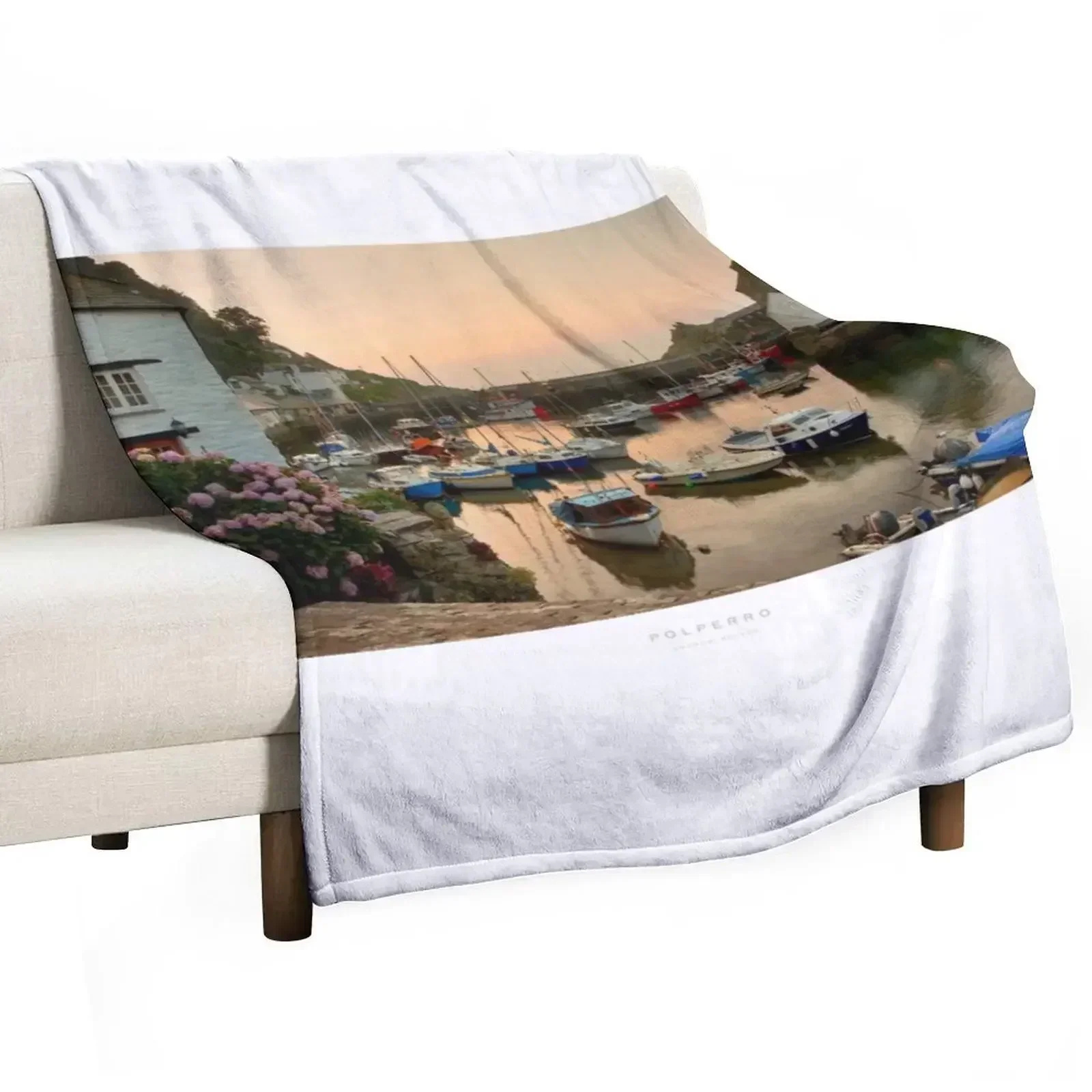 Polperro, Cornwall Throw Blanket Soft Big Camping Luxury decorative Soft Beds Giant Sofa Blankets