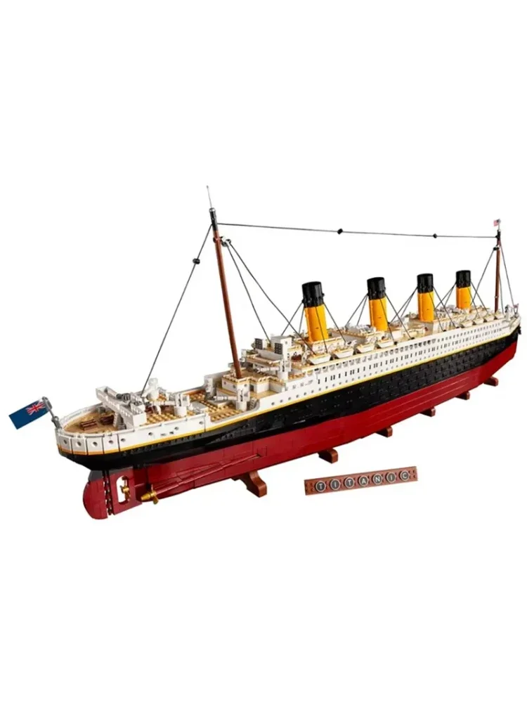 Grand bateau de croisière Titanic de 1.35M, décoration de la maison, 9090 pièces, modèle 10294 pour enfants, cadeaux de noël, d'halloween, d'anniversaire, en Stock