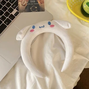 kawaii sanrio kuromi 나의 멜로디 헤어 밴드 만화 시나모롤 머리띠 pom pom purin 헤어 액세서리 플러시 머리 장식 소녀 선물 12 최고의 판매 쿠 로미 귀 -2