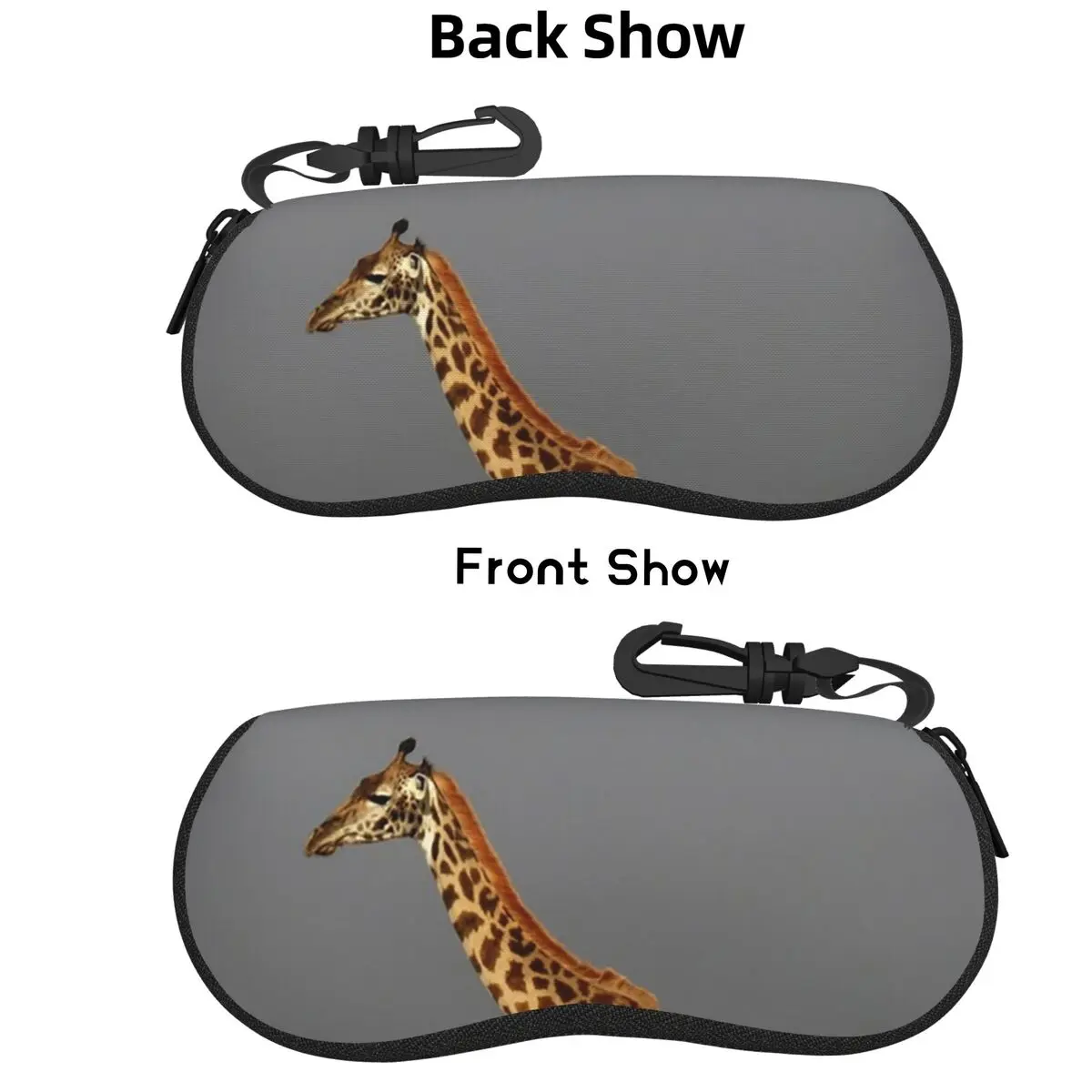 

Giraffe Full Body Africa African Animals Shell Glasses Case Protector Sunglasses Box Women Men Soft Eyeglasses Bag Pouch