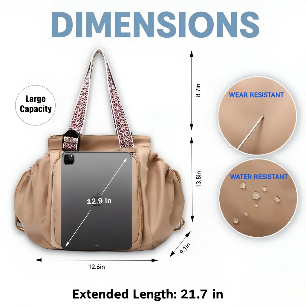 Nuevas bolsas de viaje de gran capacidad, mochila de almacenamiento de coche impermeable a la moda, bolso con múltiples bolsillos para mujer