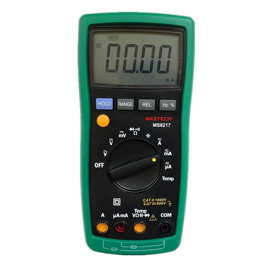 Mastech MS8217 Digital Multimeter Meter AC/DC Voltage AC/DC Current Resistance Capacitance Tester with Temperature Measurement