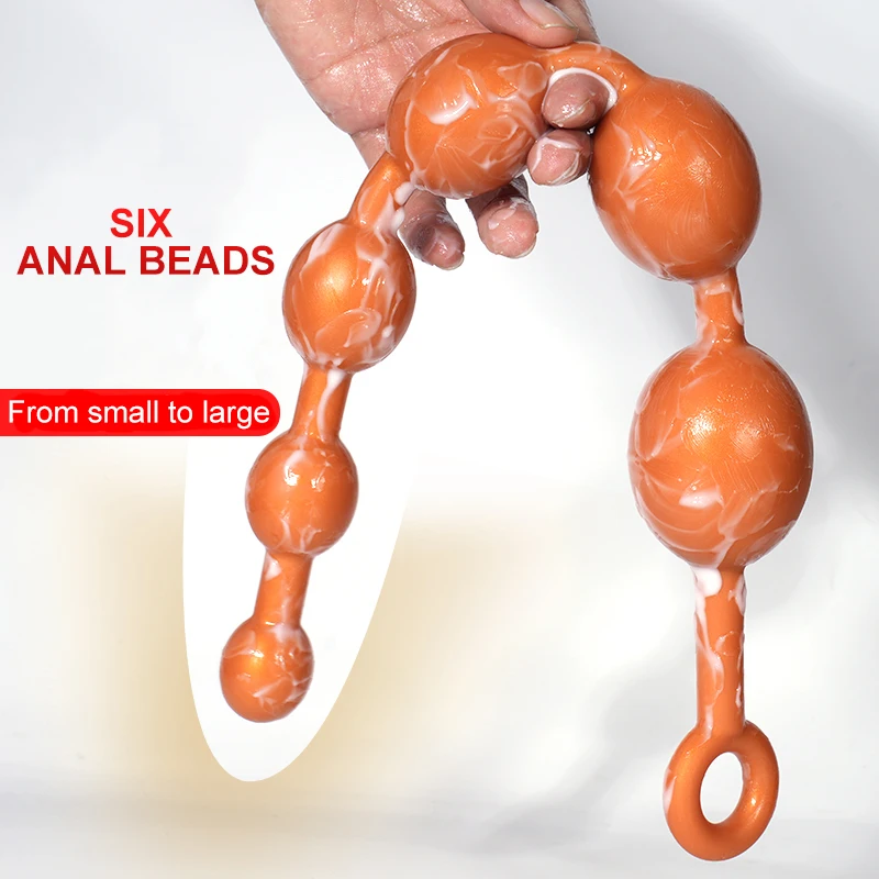 New Model Round Eggs And Water Droplet Shape Anal Plug Sex Toys Progressive Anal Dilator From Small To Large Anus Six Beads