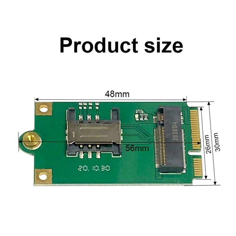 Ngff M.2 To Mini Pci-E Adapter NGFF To Mini Pcie Adapter Board With SIM Card Slot For L860-GL DW5820E DW5816E EM7455