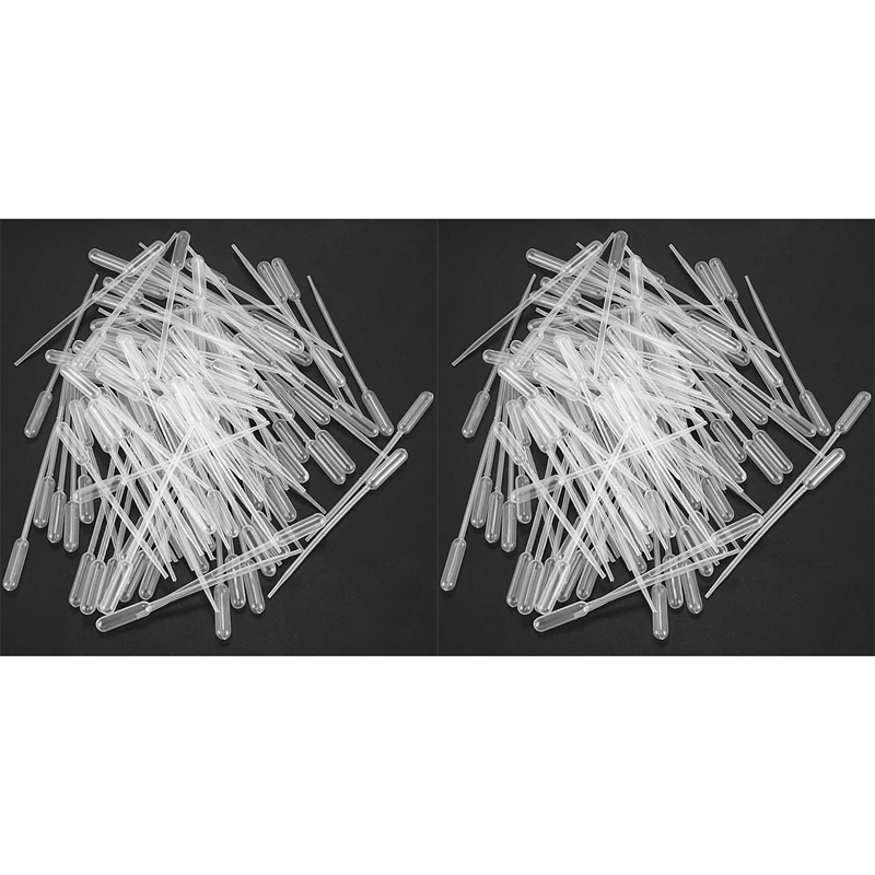 200PCS Graduated Pipettes Dropper Polyethylene (0.5Ml)