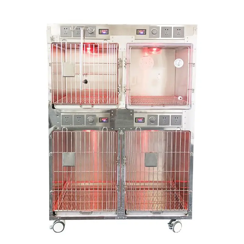 

304 stainless steel pet store intelligent temperature-controlled oxygen cabin cage, pet infusion cage, foster