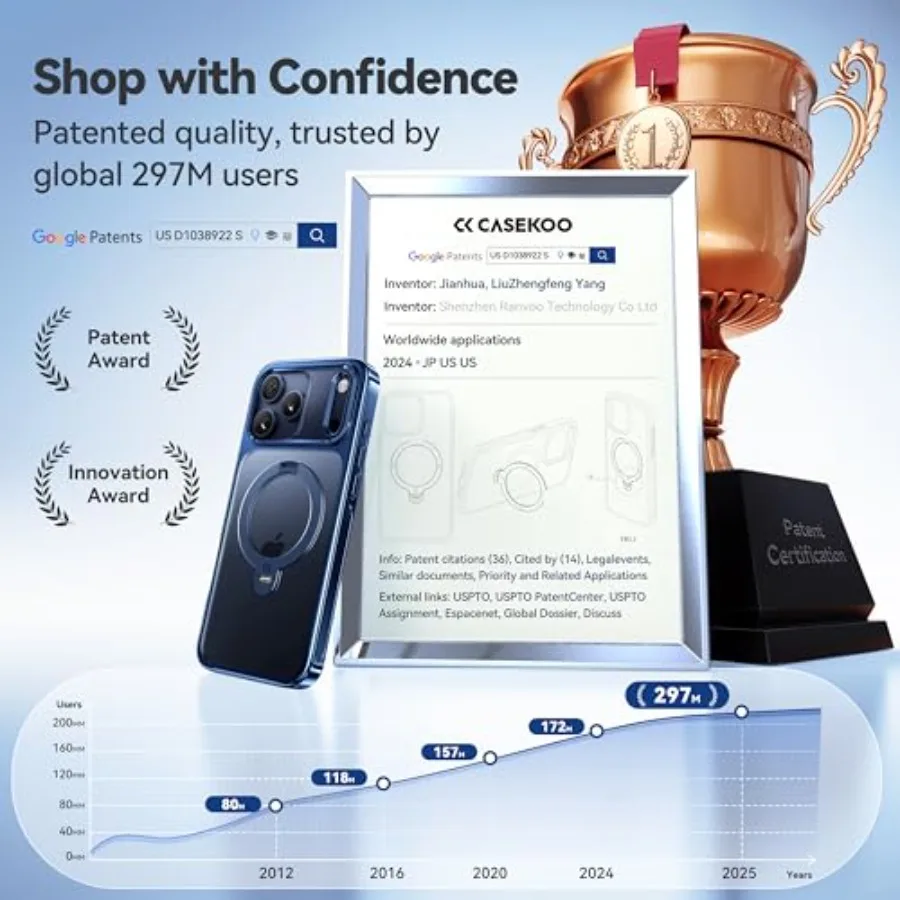 Custodia con supporto magnetico Spin 360 dal design lucido blu intenso per iPhone 17 Pro con compatibilità MagSafe e protezione militare da 17 piedi