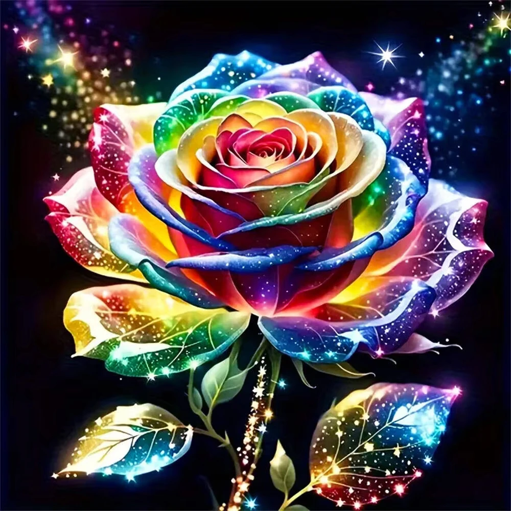 

Colorful Rose 500PCS/1024 PCS Jigsaw Puzzles Relaxing Family Activity Games for Living Room Home Decor Gift