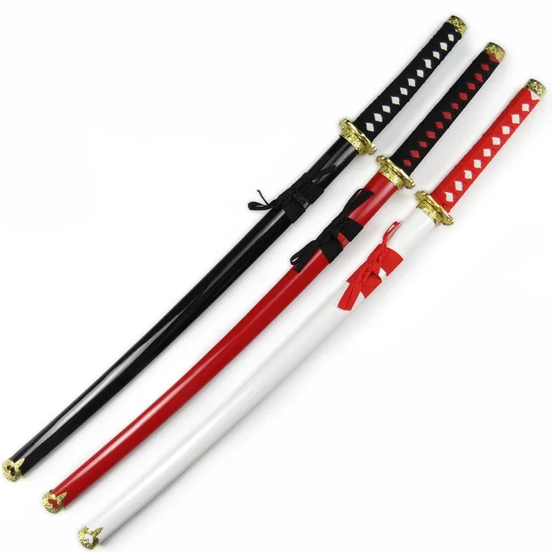 Black, Red and White Martial Arts Props, Samurai Swords, Wooden Models